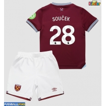 West Ham United Tomas Soucek #28 Heimtrikotsatz Kinder 2025-26 Kurzarm (+ Kurze Hosen)